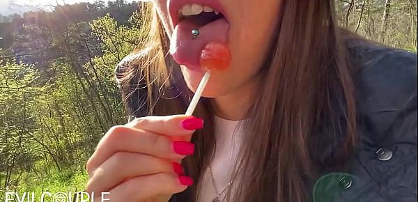 I Gave him Sloppy Blowjob in Woods ( Cumshot into my Starbucks   Cumdrink )